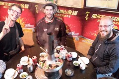 First Hot Pot in Dequen with Olivier and Dominik