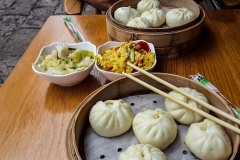 Dumplings in Lijiang old town, Yunnan