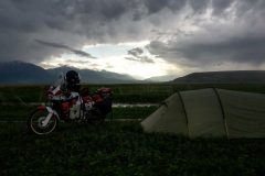 Camp at Toktogul Lake