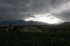 Camp at Toktogul Lake