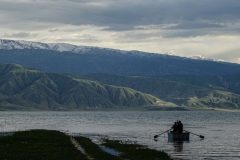 Fisherman at Toktogul lake