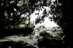 Above the waterfall